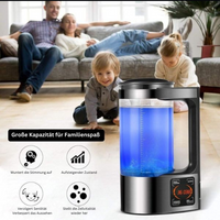 Elektrischer Wasserkocher mit blauer LED, Edelstahl, große Kapazität, familienfreundlich.