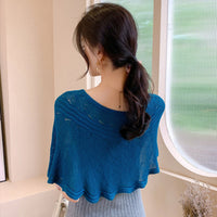 Damen Eisseiden-Schal mit Strick & UV-Schutz – Amira