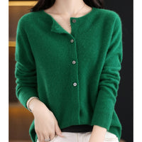 Damen Rundhals-Cardigan – Amalia Herbstzauber