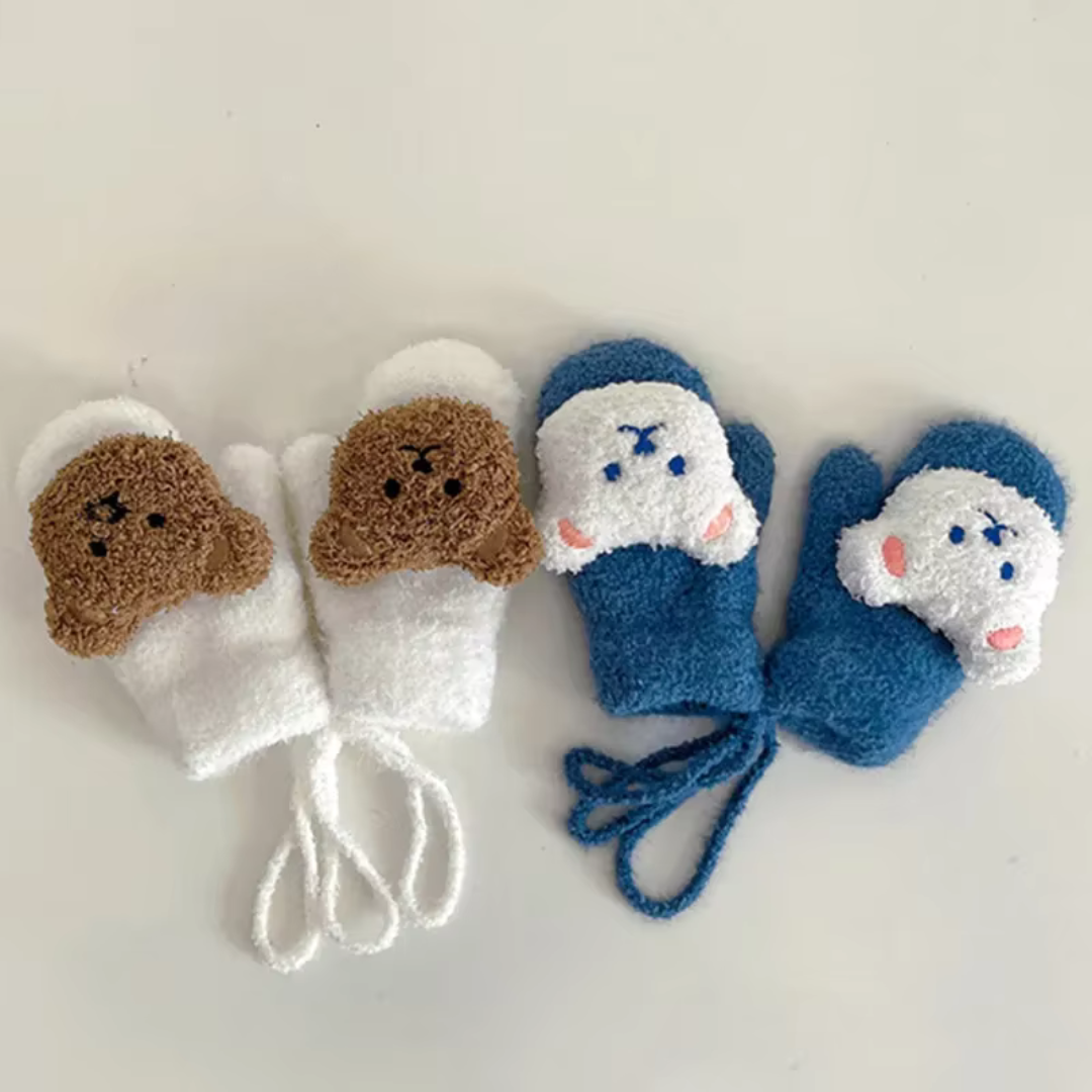 Kinder-Winterhandschuhe mit Bärenmotiven – TinyBear Handschuhe