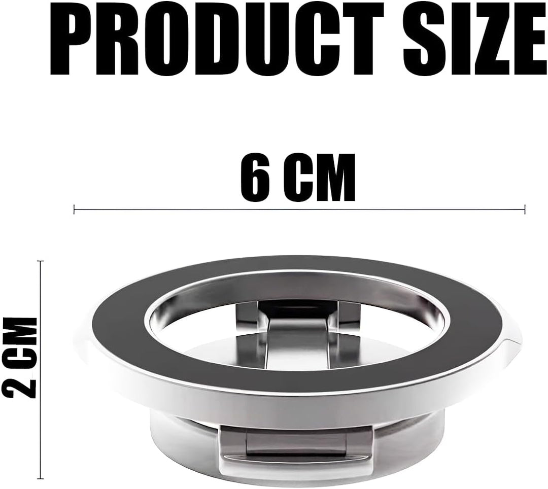 Runder Edelstahl-Kabeldurchlass, 6 cm Durchmesser, 2 cm Höhe, Schreibtisch-Organizer.