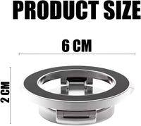 Runder Edelstahl-Kabeldurchlass, 6 cm Durchmesser, 2 cm Höhe, Schreibtisch-Organizer.