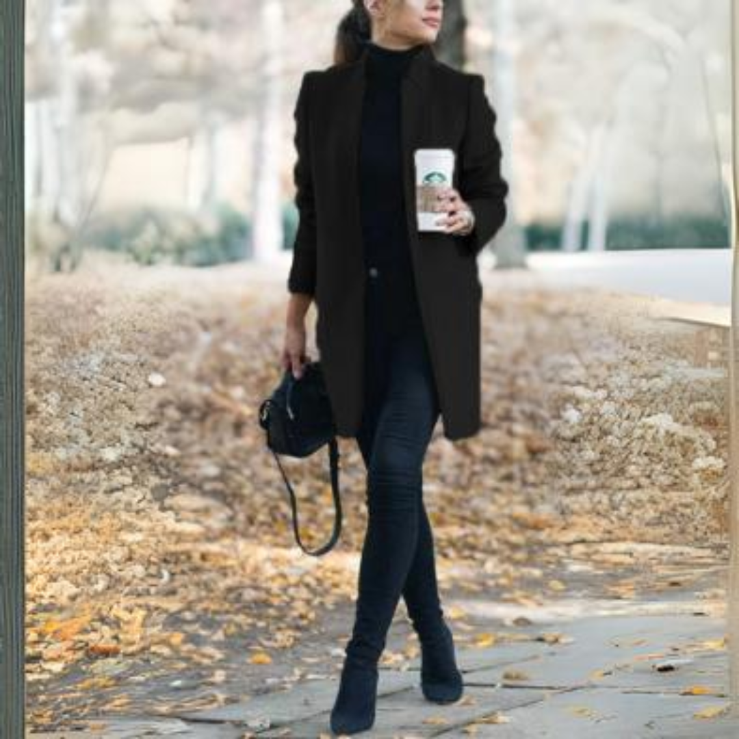 Damen Stehkragen Wintermantel mit zeitlosem Design – Reginel