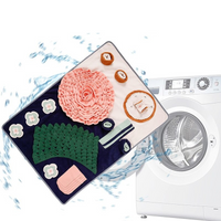 Waschmaschinengeeignete Schnüffelmatte für Hunde, rosa und grün, interaktives Hundespielzeug.