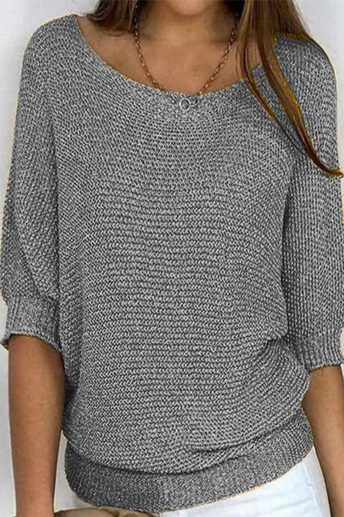 Strickpullover Damen mit Fledermausärmeln und lockerer Passform – Mira