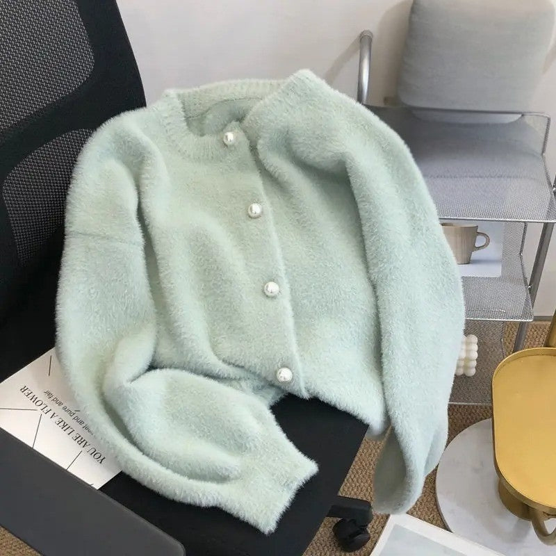 Herbstliche Gestrickte Damenweste mit Rundhalsausschnitt - Sophie