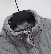 Graue Ärmellose Baumwollweste – Herbstzauber Thalia