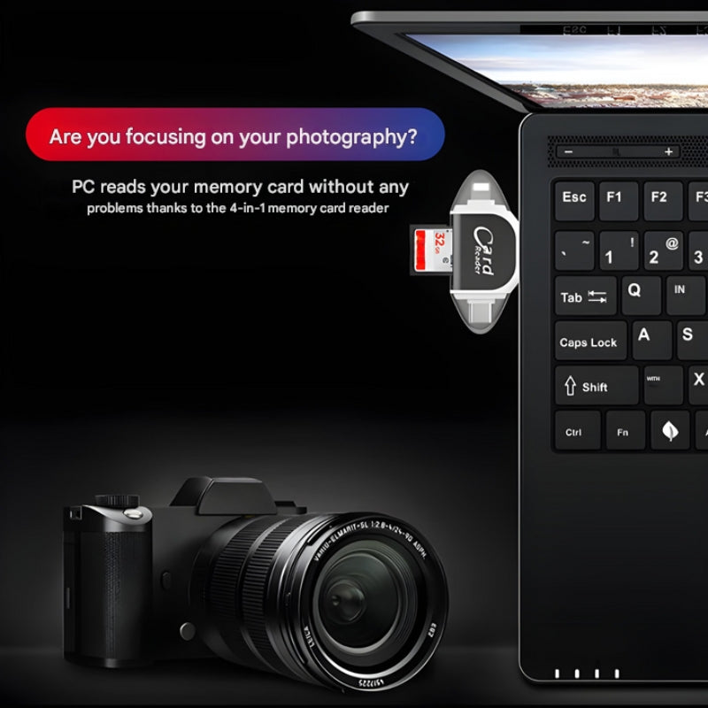 4-in-1 SD & TF Kartenleser - FlexPort