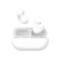 Weiße kabellose In-Ear-Kopfhörer mit Ladeetui, Bluetooth, ergonomisches Design.