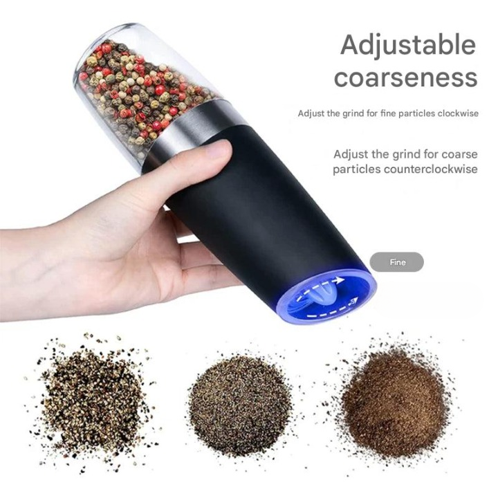 Elektrische Schwerkraft-Induktions-Pfeffermühle mit LED-Licht – Gravina