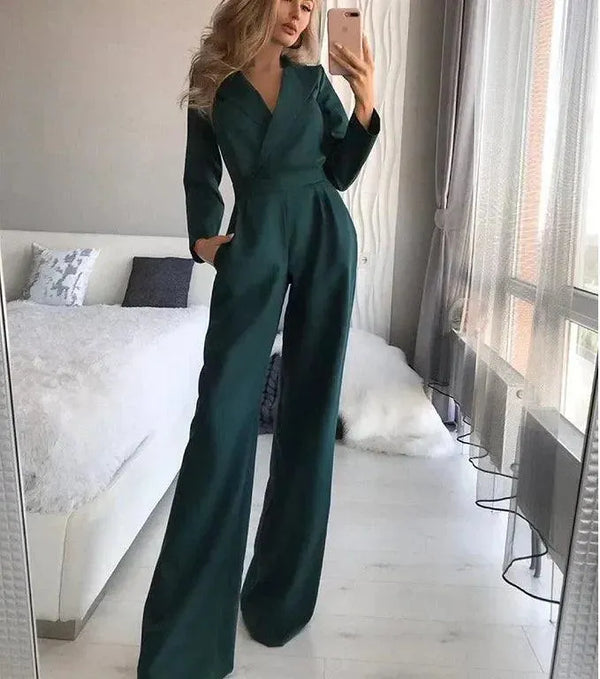 Herbstlicher Jumpsuit mit langen Ärmeln - Sophie
