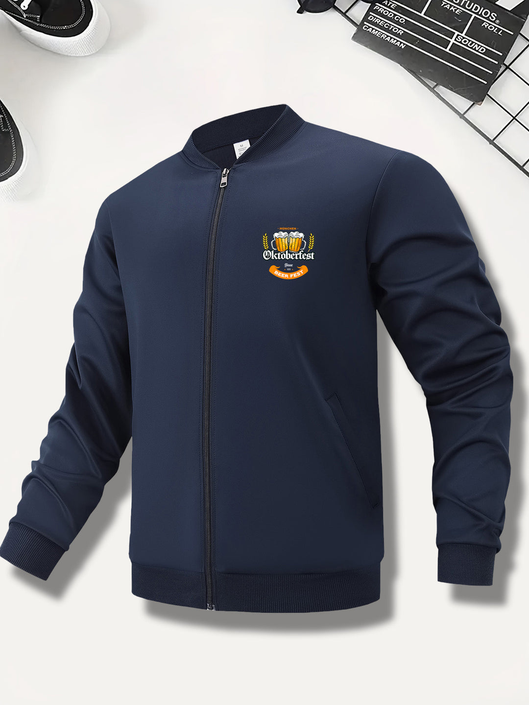 Herren Bomberjacke mit Oktoberfest-Bier-Print – Georg Oktoberfest 2025