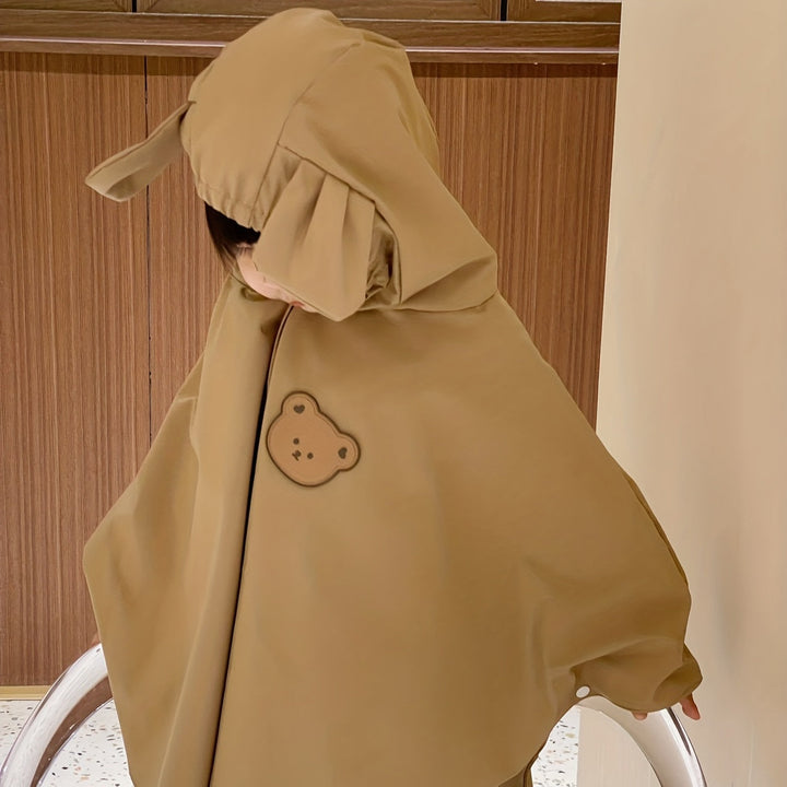 Kinder Regenjacke mit Bären- oder Hasenmotiv – Wasserdicht & Leicht für den Herbstzauber