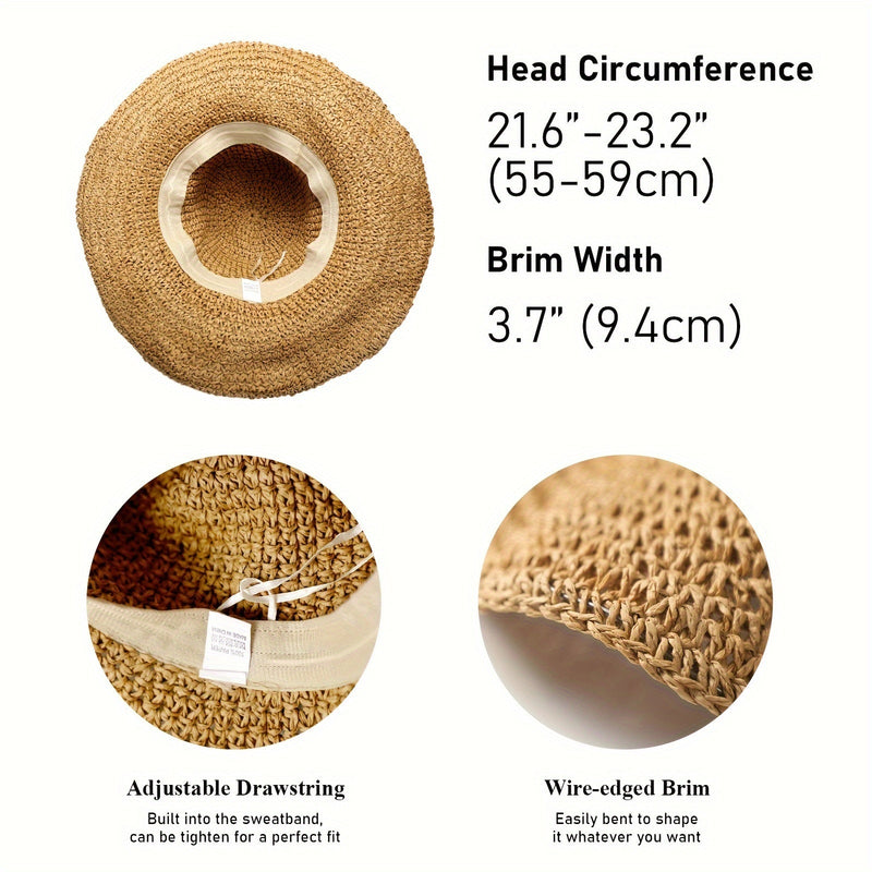 Häkelnder Boho Strohhut für Sommerreisen – Elouan