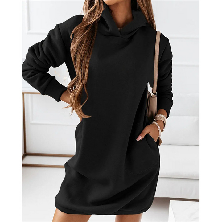 Bequeme Herbst-Hoodie-Kleid – Amalia