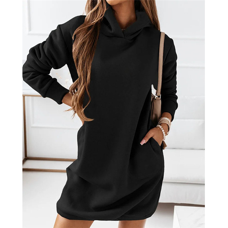 Bequeme Herbst-Hoodie-Kleid – Amalia
