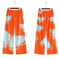 Weit geschnittene Sommerhose aus Chiffon – Liana