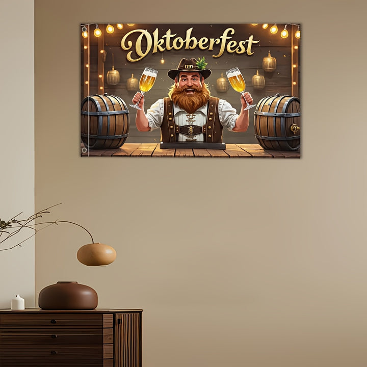 Oktoberfest Gartenflagge – BierFest Mann Oktoberfest 2025
