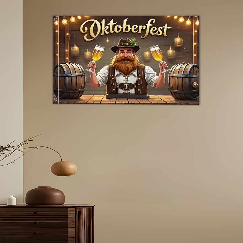 Oktoberfest Gartenflagge – BierFest Mann Oktoberfest 2025