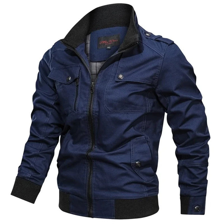 Herren Herbstjacke mit Kragen und Motorrad-Look – Vince