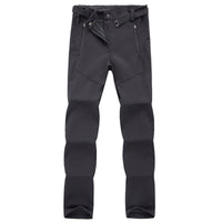 Schwarze Outdoor-Hose, wasserdicht, winddicht, mit Reißverschlusstaschen, für Herren.