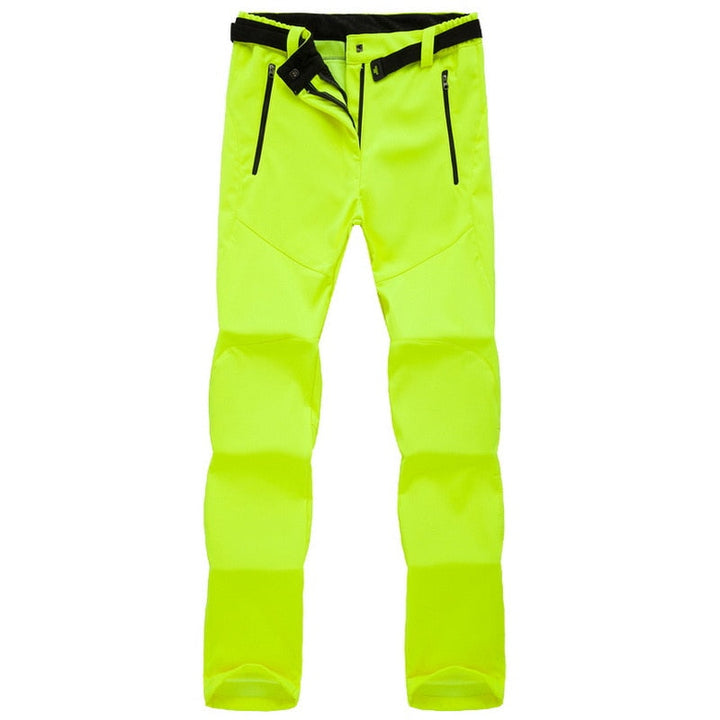Neongelbe Skihose, wasserdicht, mit Reißverschlusstaschen, für Herren, Outdoor-Wintersport.