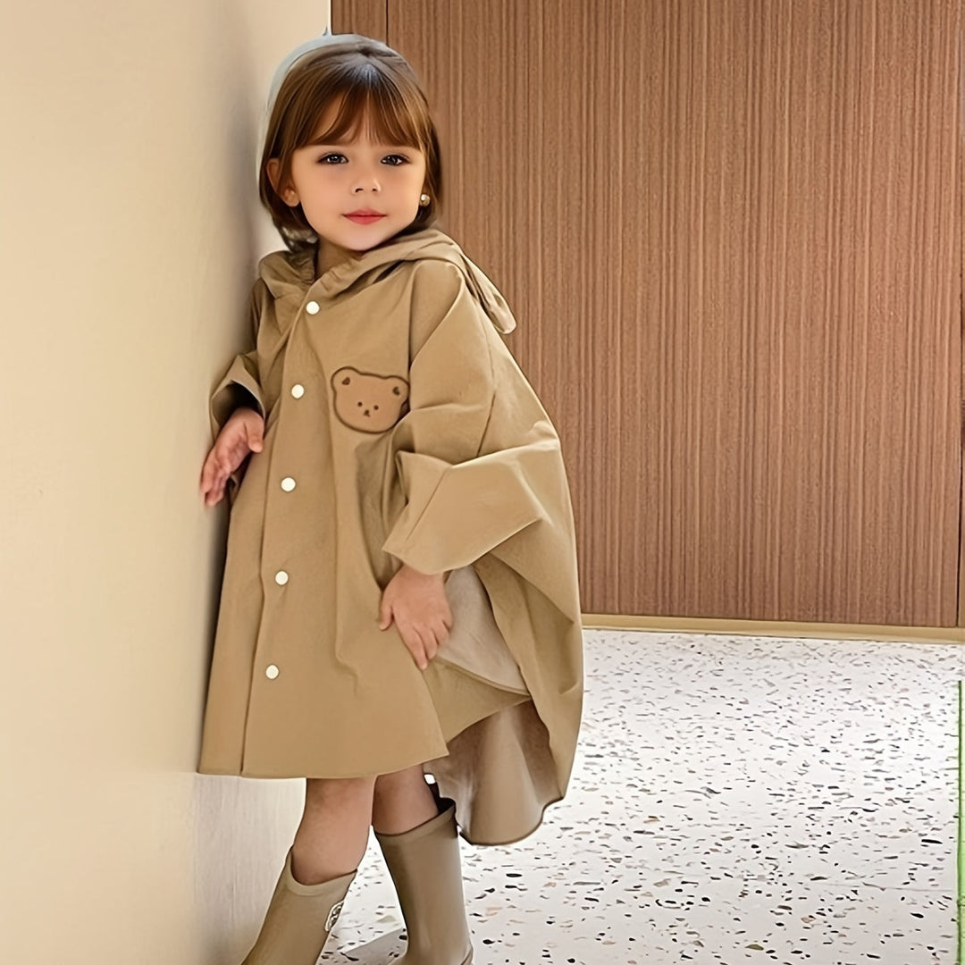 Kinder Regenjacke mit Bären- oder Hasenmotiv – Wasserdicht & Leicht für den Herbstzauber