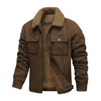 Herren Outdoorjacke gefüttert mit Teddyfleece & Reverskragen – Corvin