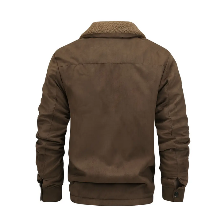 Herren Outdoorjacke gefüttert mit Teddyfleece & Reverskragen – Corvin