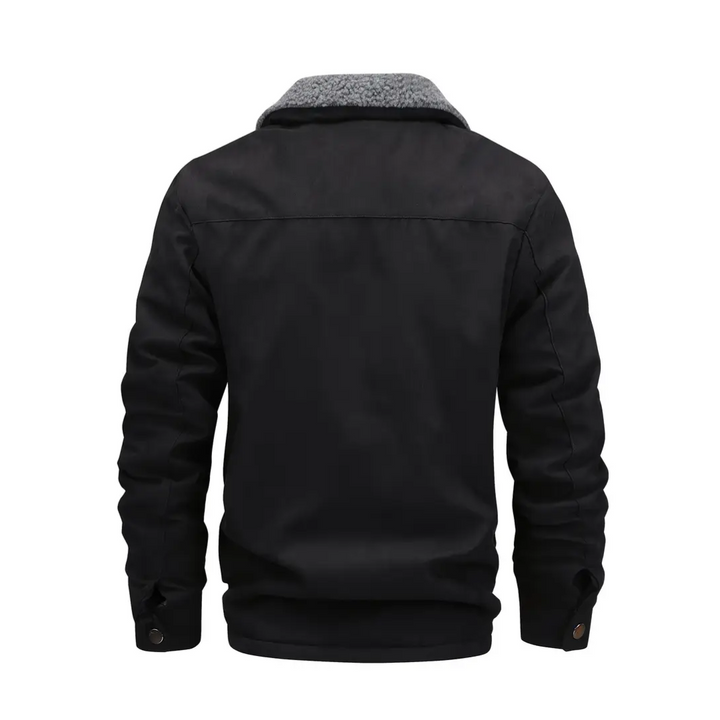 Herren Outdoorjacke gefüttert mit Teddyfleece & Reverskragen – Corvin