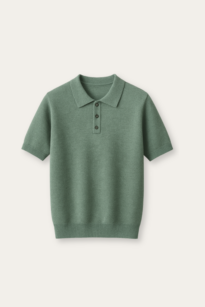 Herbstliches Herren Polo aus Kaschmir-Merinowolle – Eliano