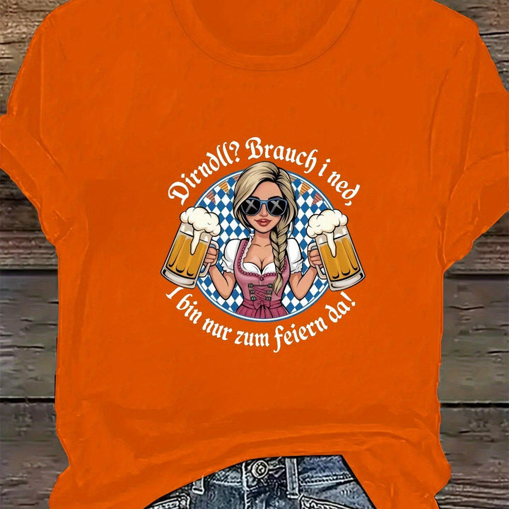 Damen Plus Size Kurzarm T-Shirt – Liesl Oktoberfest 2025