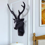 3D Hirschkopf Skulptur, schwarz, Wanddekoration, modernes Design, Wohnzimmer Accessoire
