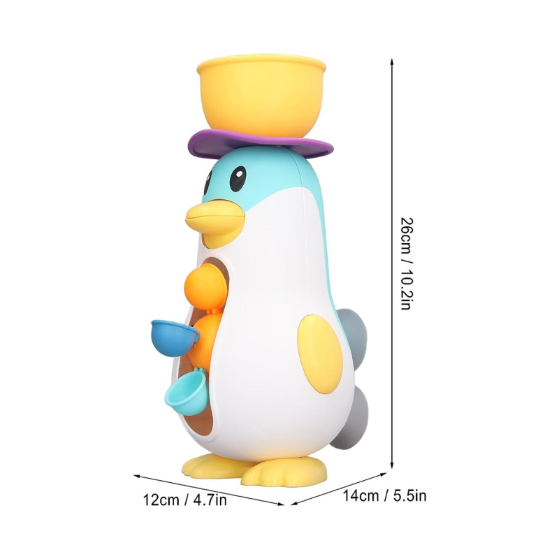 Bunter Pinguin-Spielzeugspender mit Bällen, 26cm hoch, für Kinder, interaktives Lernspielzeug.