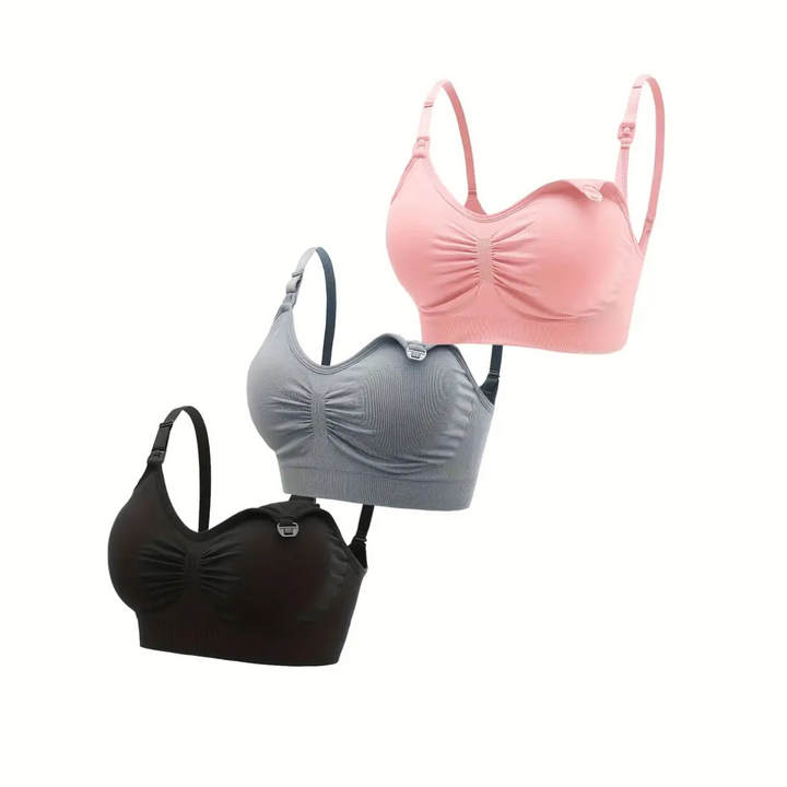 Bequeme Still-BHs (Set von 3) – NurtureFit