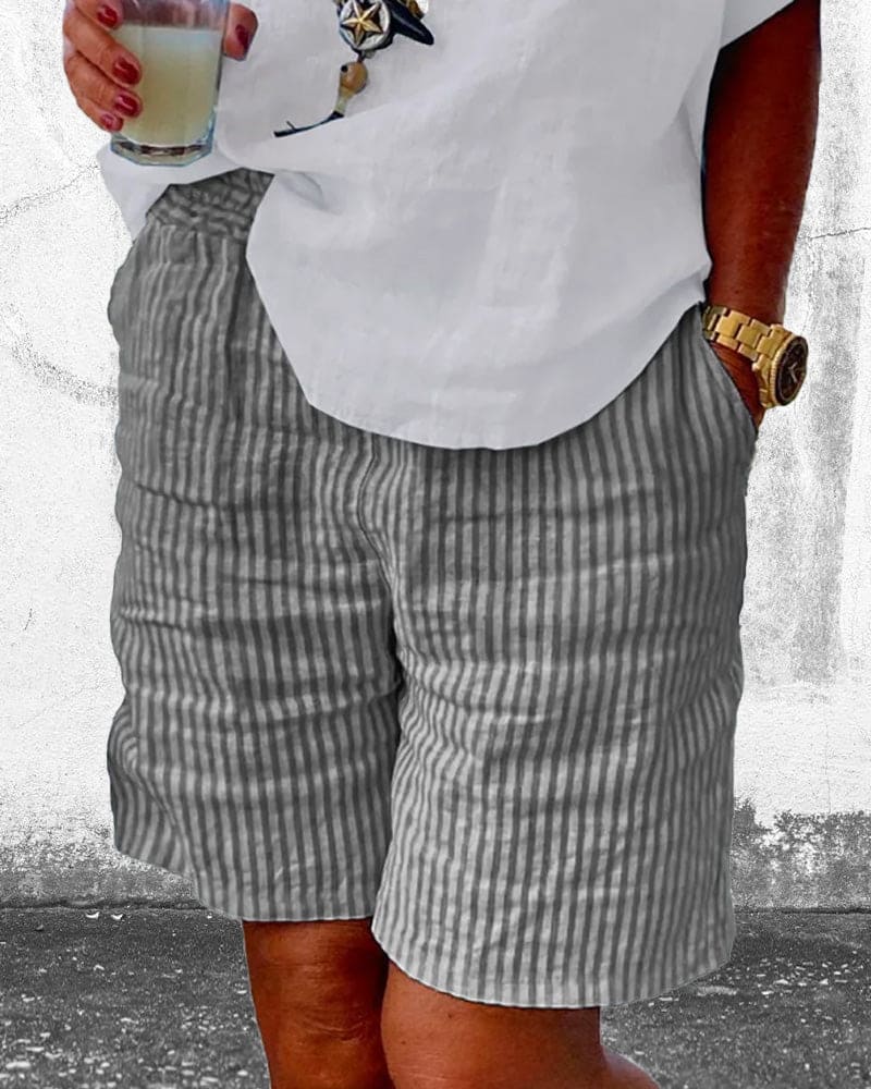 Gestreifte Sommer-Shorts für Damen – Léonie