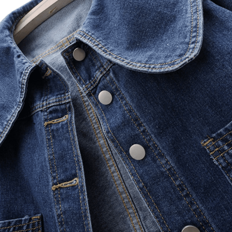 Damen Denimjacke mit Matrosenkragen – Herbstzauber Giovanna