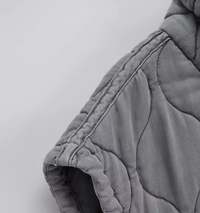 Graue Ärmellose Baumwollweste – Herbstzauber Thalia