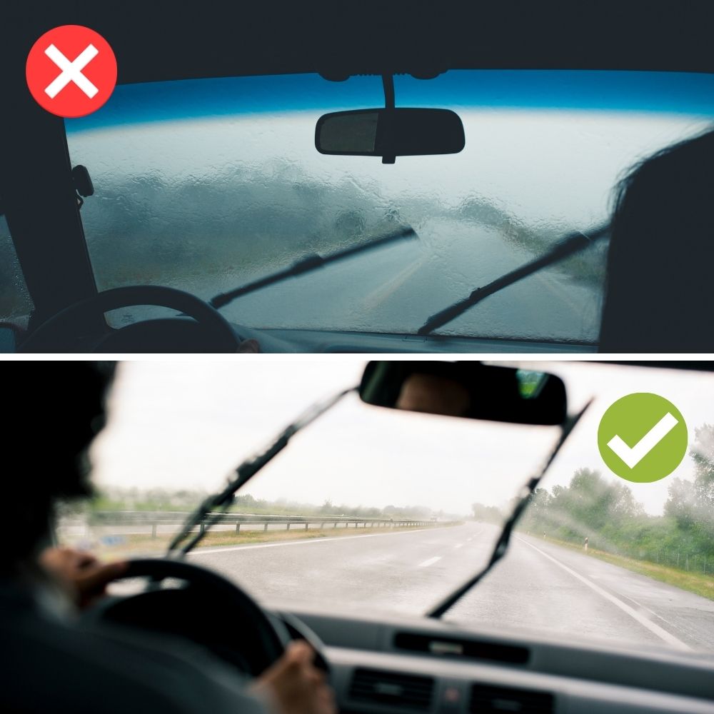 Wasserabweisende Autofrontscheibenbeschichtung - Rainexel