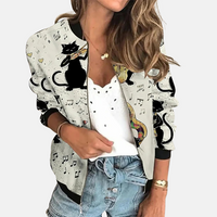 Damen Retro Bomberjacke mit Herbst-Print – Zoë
