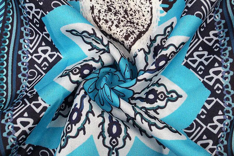 Schulterfreies Sommerkleid mit Ethno-Print – Eliana