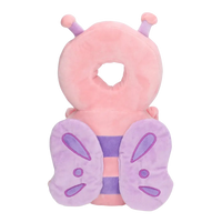 Rosa Schmetterling Nackenkissen für Kinder, Plüsch, ergonomisch, Reisekissen.
