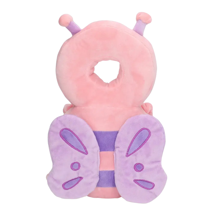 Rosa Schmetterling Nackenkissen für Kinder, Plüsch, ergonomisch, Reisekissen.