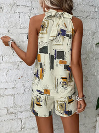 Zweiteiliges Vintage-Set Damen mit grafischem Print – Noemi