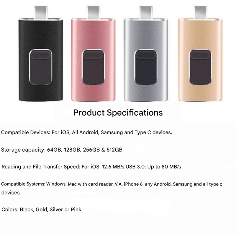 4-in-1 Flashdrive für Jedes Gerät - DataFlex