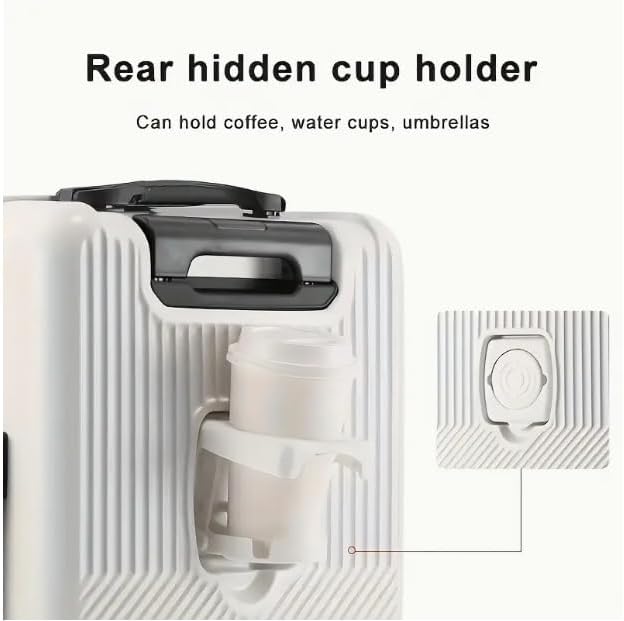 Hartschalen-Handgepäck mit Becherhalter, USB-Anschluss und TSA-Schloss