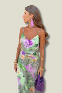 Herbstliches Corset Maxikleid mit Schal - Seraphina