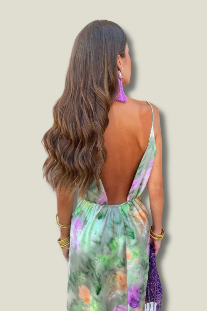 Herbstliches Corset Maxikleid mit Schal - Seraphina