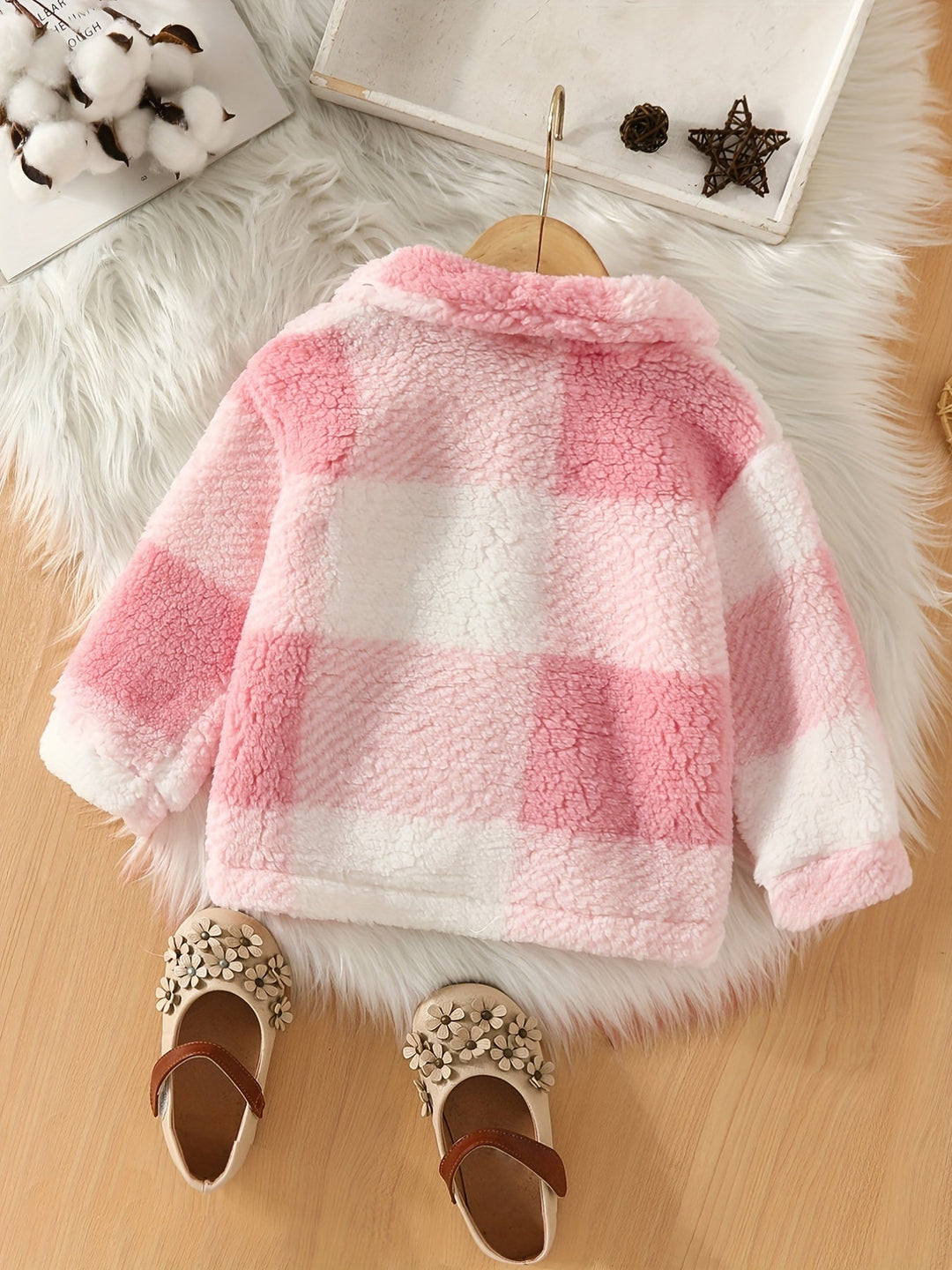 Weiche, karierte Fleecejacke Rowie für Kinder – perfekt für winterliche Tage