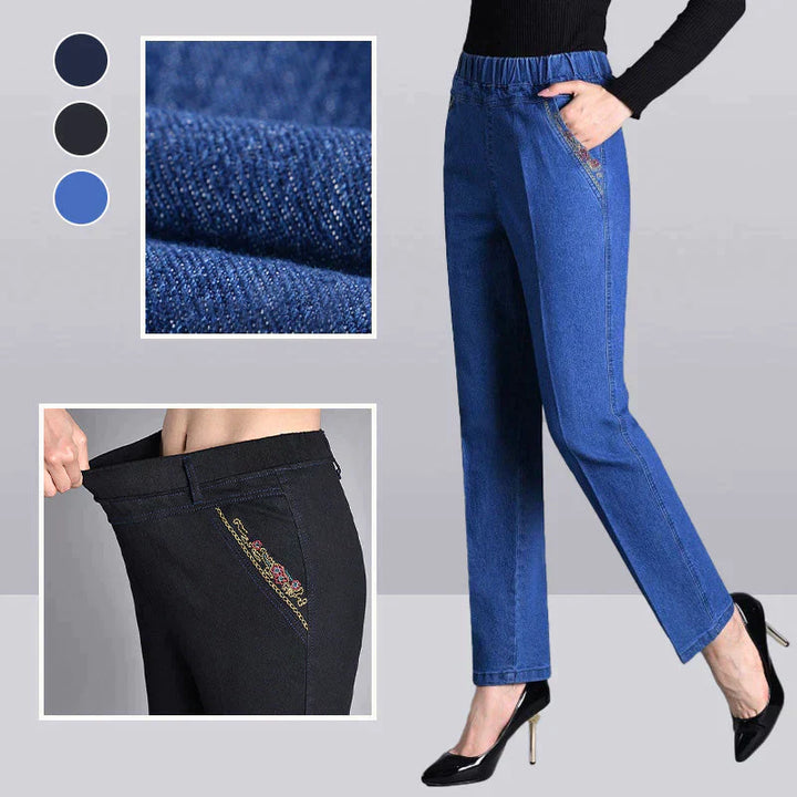 Herbstliche Push-up Jeans - Ella mit warmem Innenfutter und perfektem Sitz!